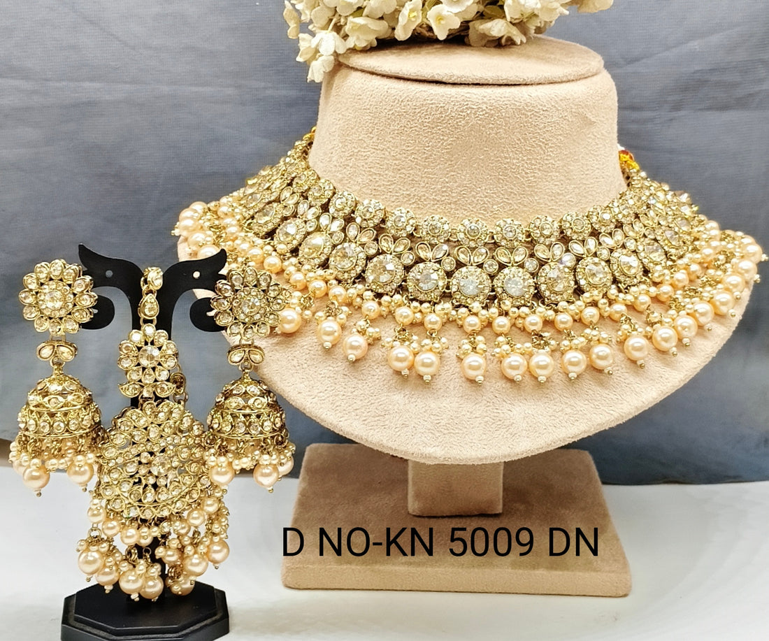 Polki Necklace Mehndi Set Sku-5009 DN