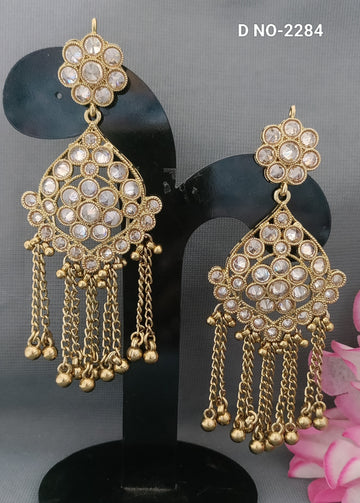 Mehandi Kashmiri Polki Earing SKU-2284