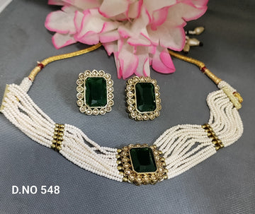 Polki Mehandi Chokar Necklace Sku 548 B-1