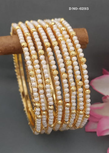Micro pearl Bangles -6293 (Box of mix size 3 set)