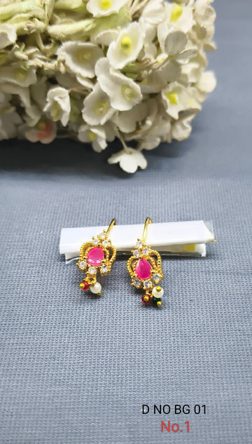 Antique  Golden Earring Bugadi Sku-BG 01 D3