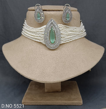 American Diamonds Necklace Set - Sku 5521 C3