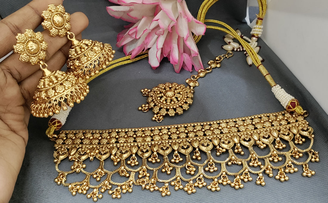 Antique Golden Necklace SKU AN 371 HB sale