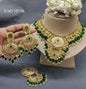 Antique Golden Panjabi Necklace Set Sku 15136 rchiecreation