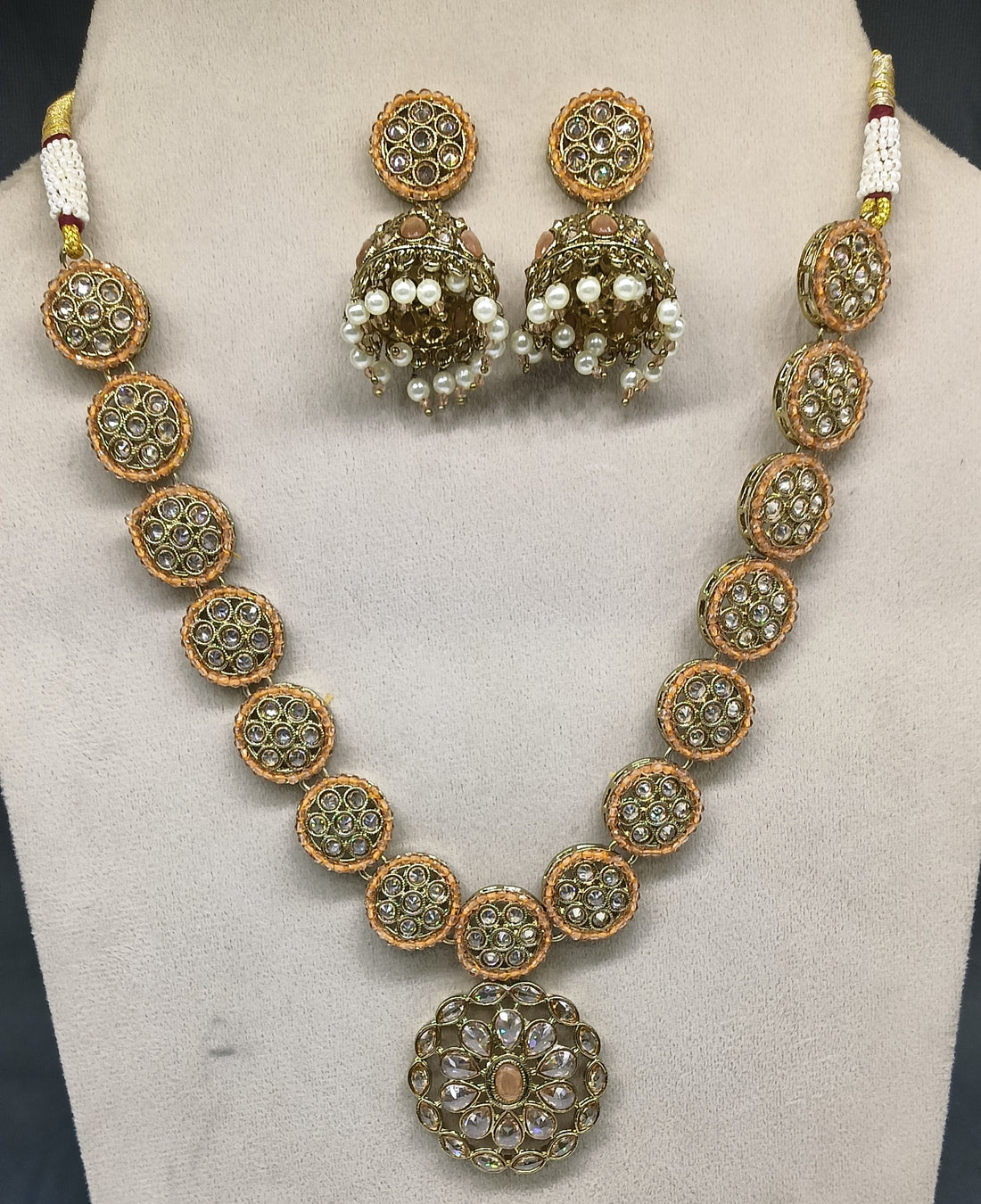 Polki Mehndi Necklace Set sale 788 SKU 6611 B1