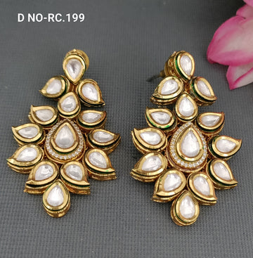Golden Kundan Earing SKU-RC.199 D-3