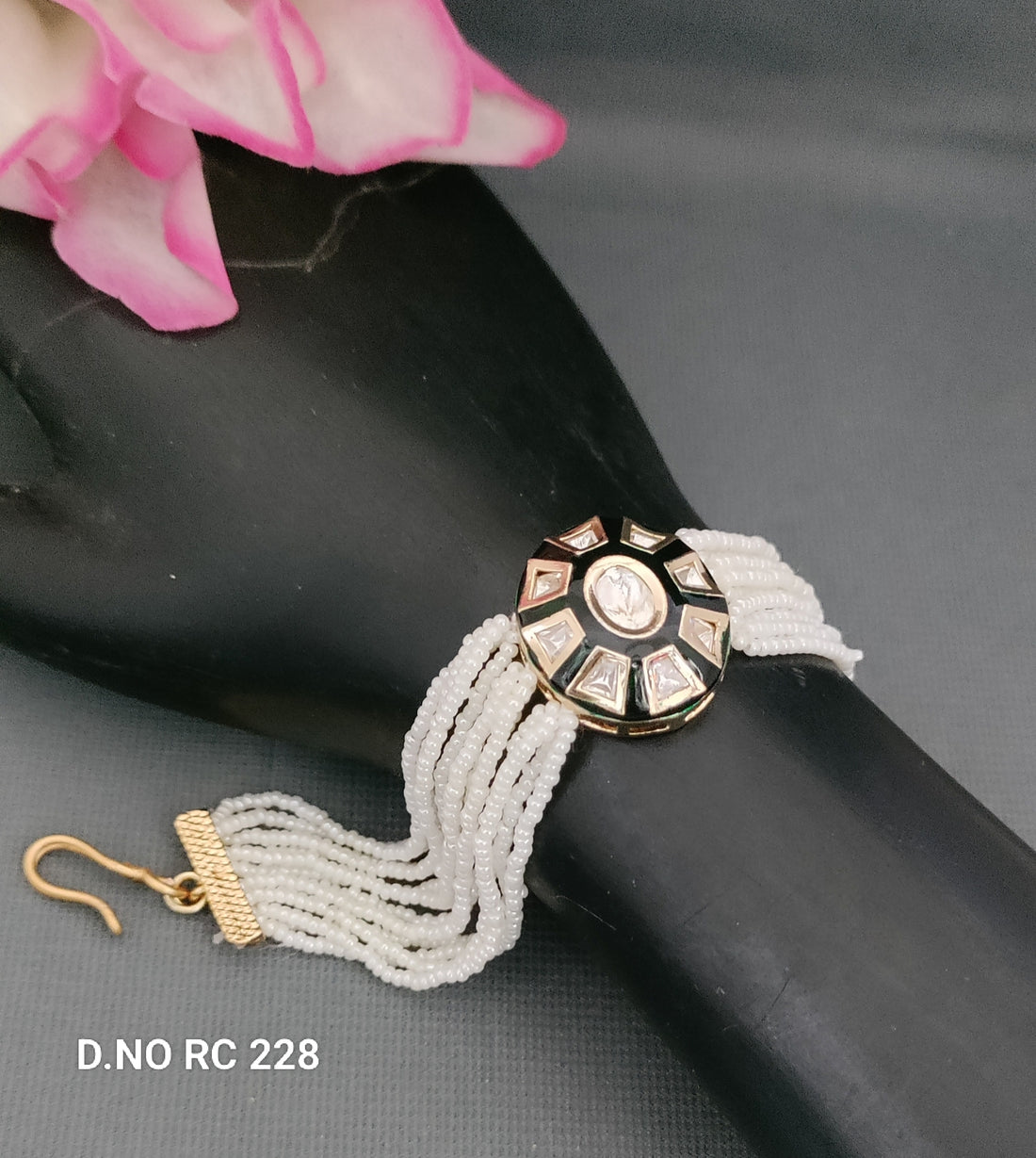 Golden Kundan Minakari Bracelet sku RC 228 D-5