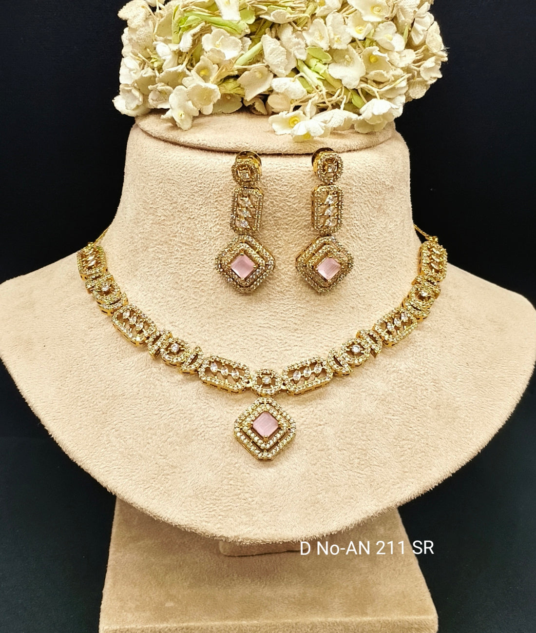 Cz Ad Mehandi Necklace SKU AN  211 SR/C-8