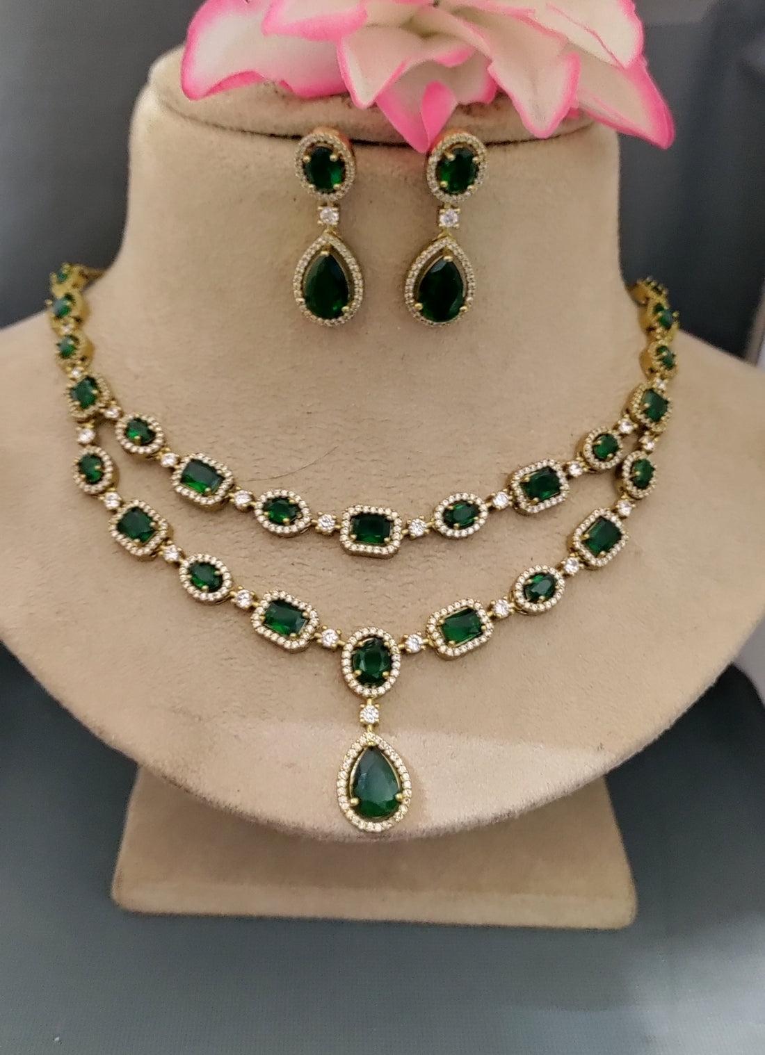 Cz Ad Mehandi Necklace Sku -AN 234 BN/C-8