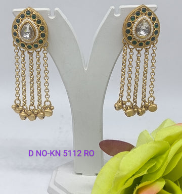 Kashmiri Golden  Earrings KN- 5119 RO