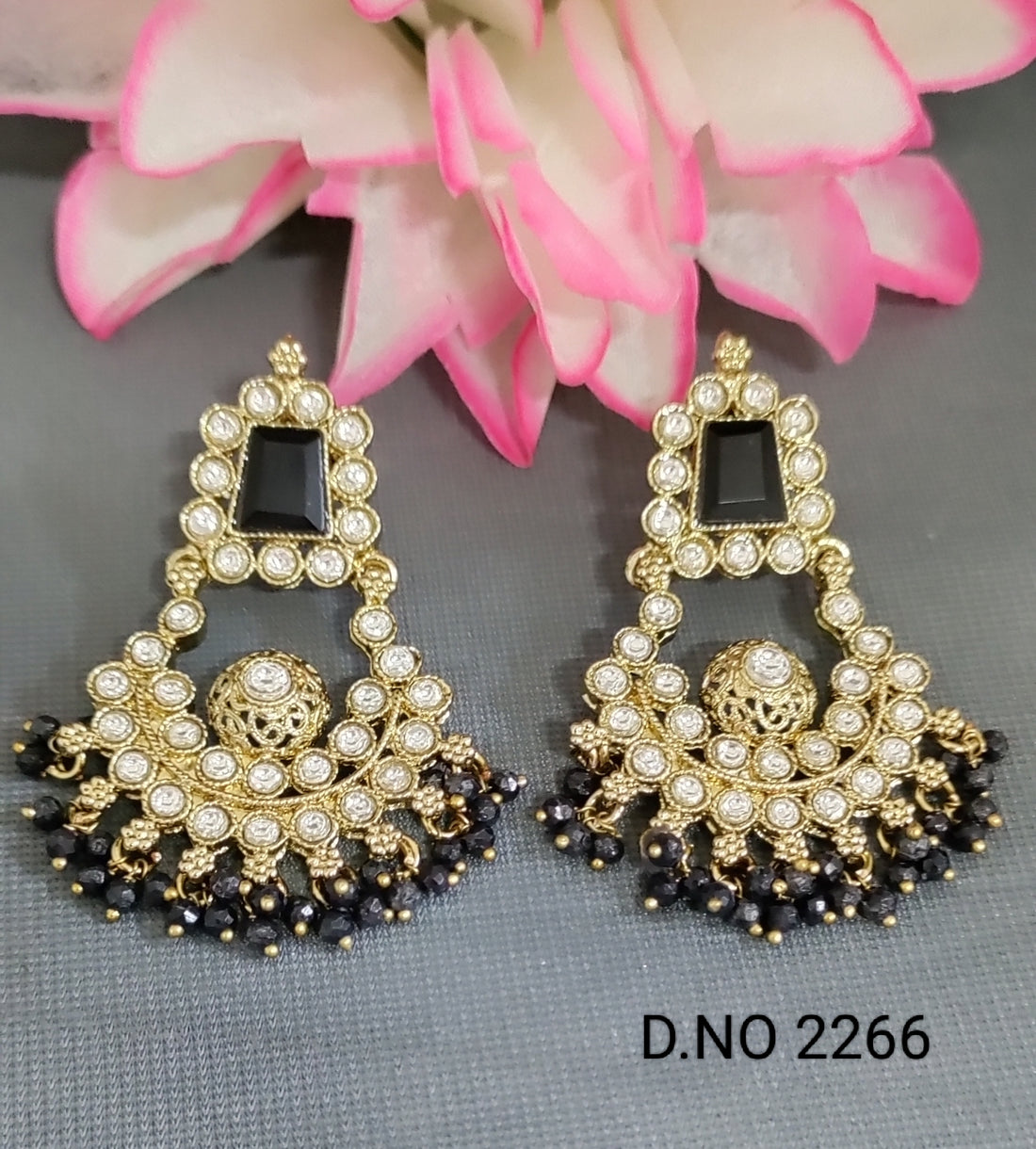Kundan Mehandi Earring Sku 2266 C-6