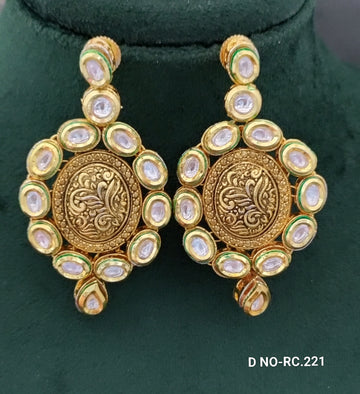 Golden Kundan Earing SKU-RC.221 D-3