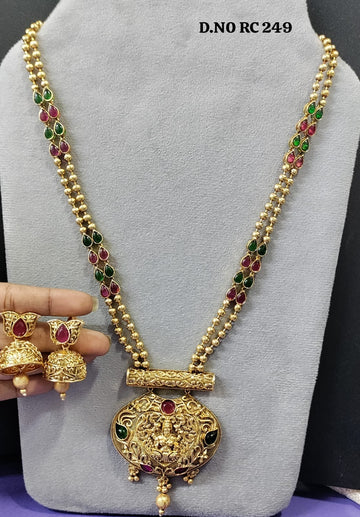 Antique Golden Kundan Necklace SKU RC 249 D-4
