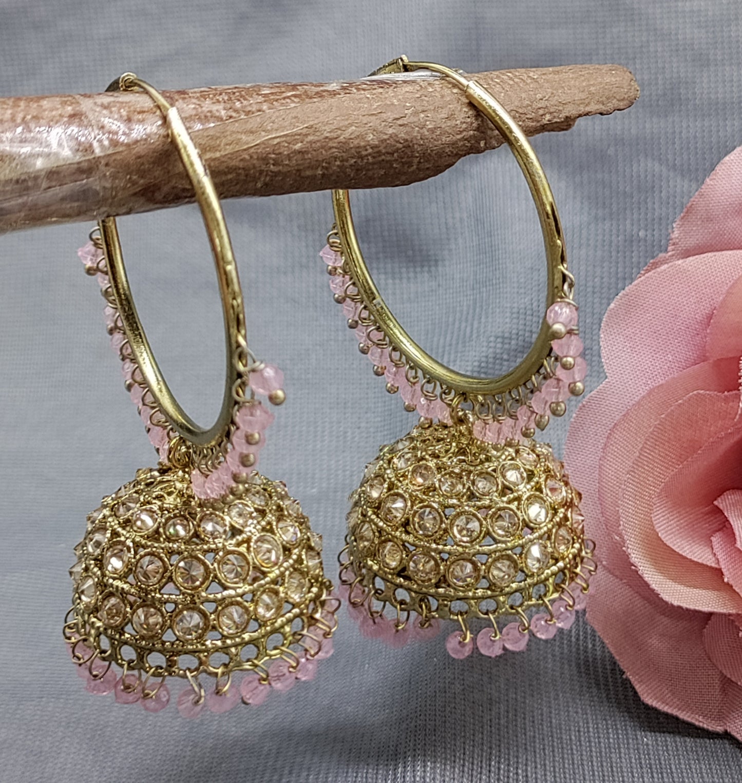 Mehandi Hoop Bali jhumki Earring Sku-1112 E1 rchiecreation