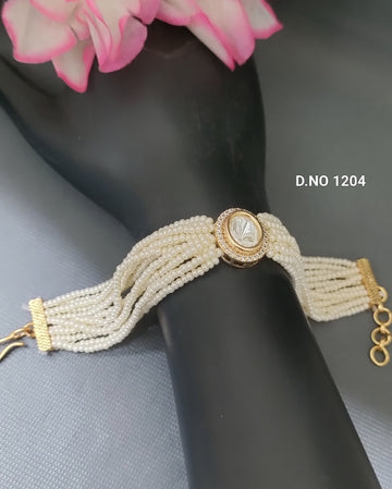 Golden Kundan Bracelet sku 1204 H-1
