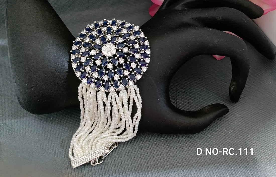 Silver CZ AD Diamond Breaslate SKU-RC.111