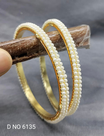 Golden Pearl Bangles Sku 6135