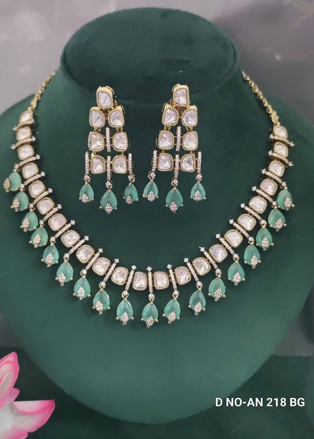 Moissanite Necklace Sku AN 218 BG/D-4