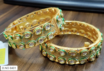 Kundan Bangles Sku- 8401 G4