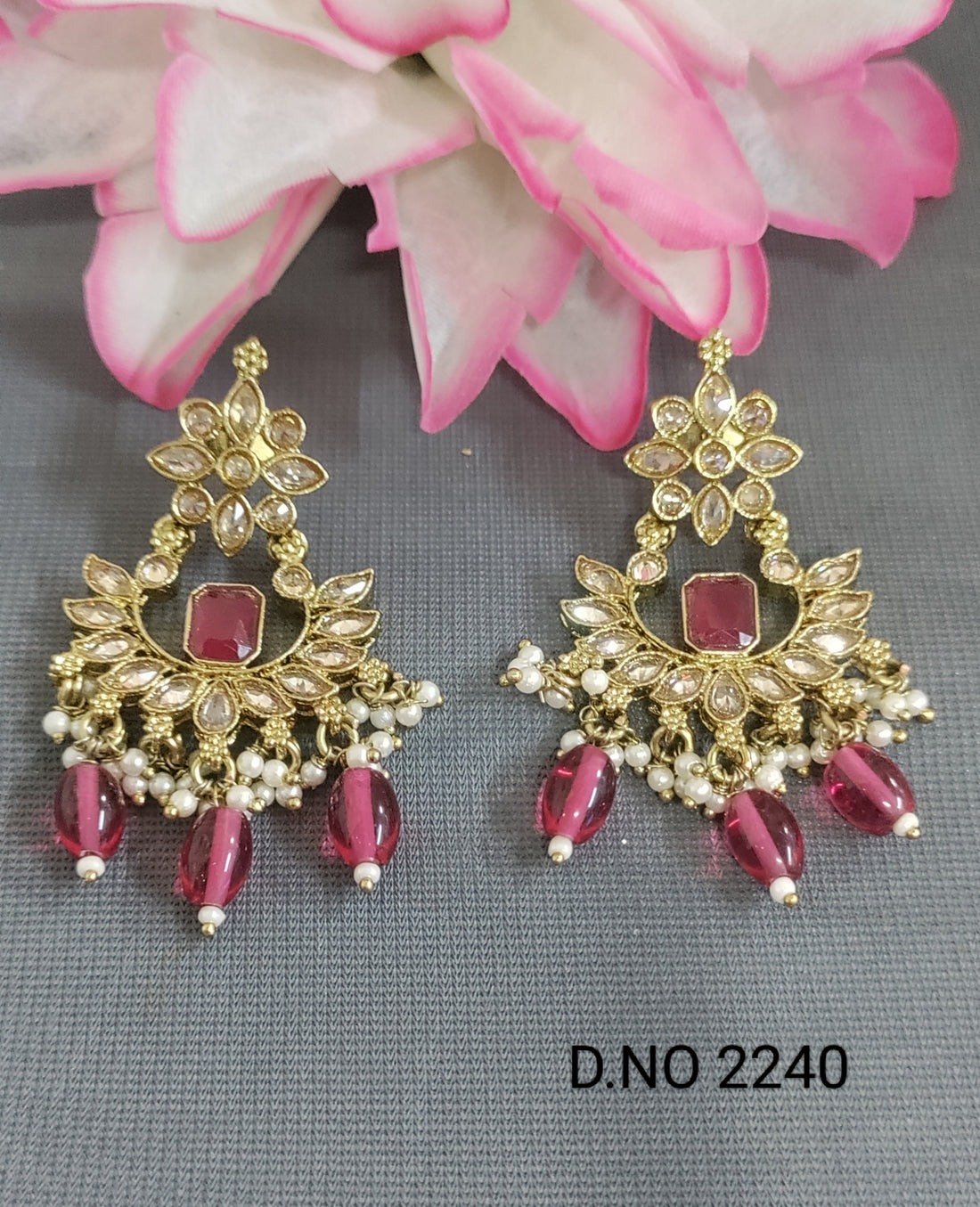 Polki Mehandi Earring Sku 2240 A-2