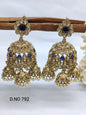 Polki Jhumki Earring Mehndi Sku -792 A3 rchiecreation