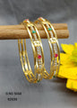 Ruby Stone Bangles golden Sku 5068 G4 - rchiecreation