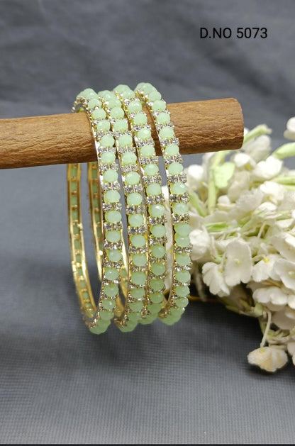 Stone Bangles golden Sku 5073 G3 - rchiecreation