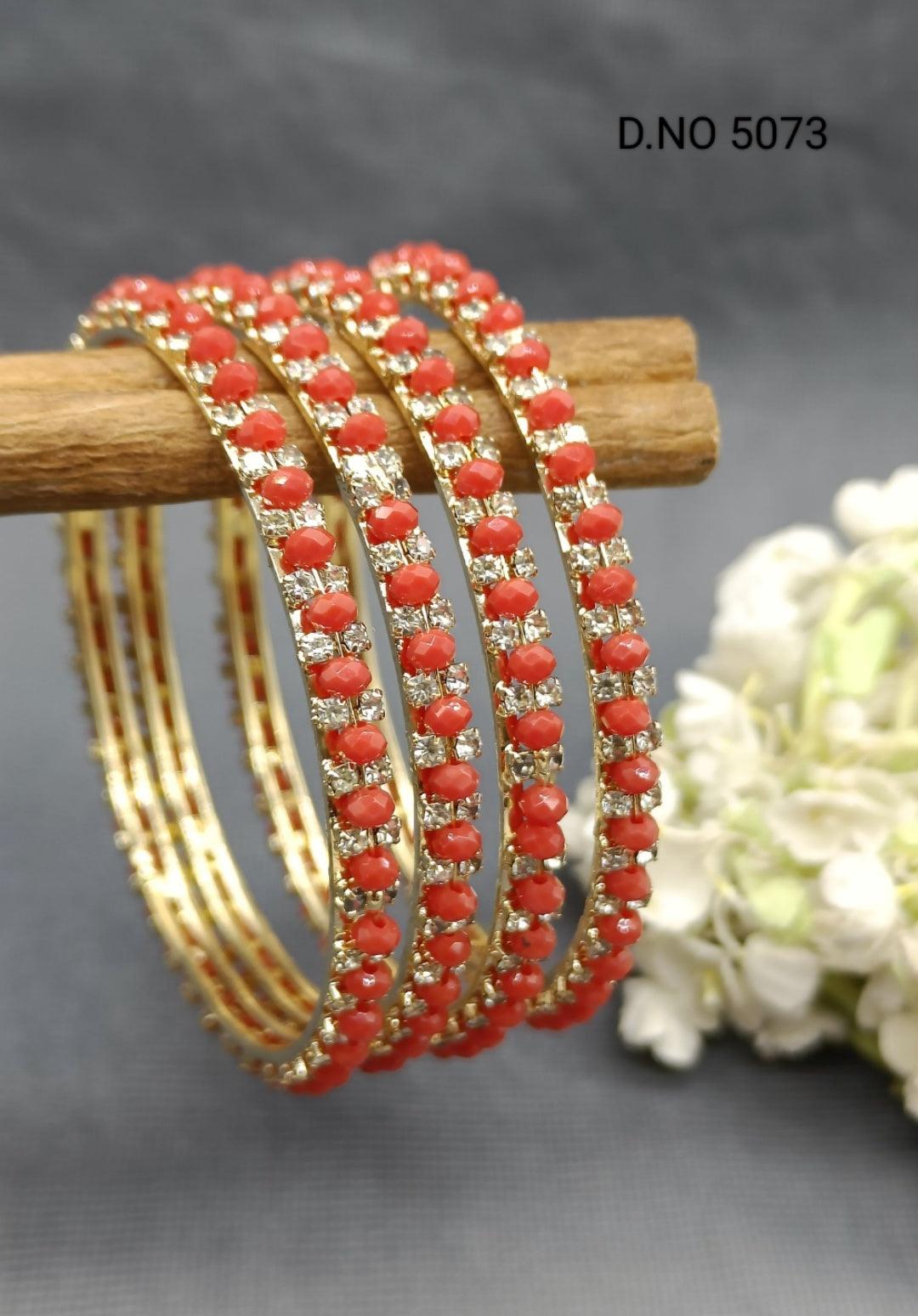 Stone Bangles golden Sku 5073 G3 - rchiecreation