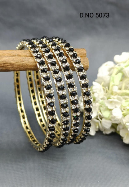 Stone Bangles golden Sku 5073 G3 - rchiecreation