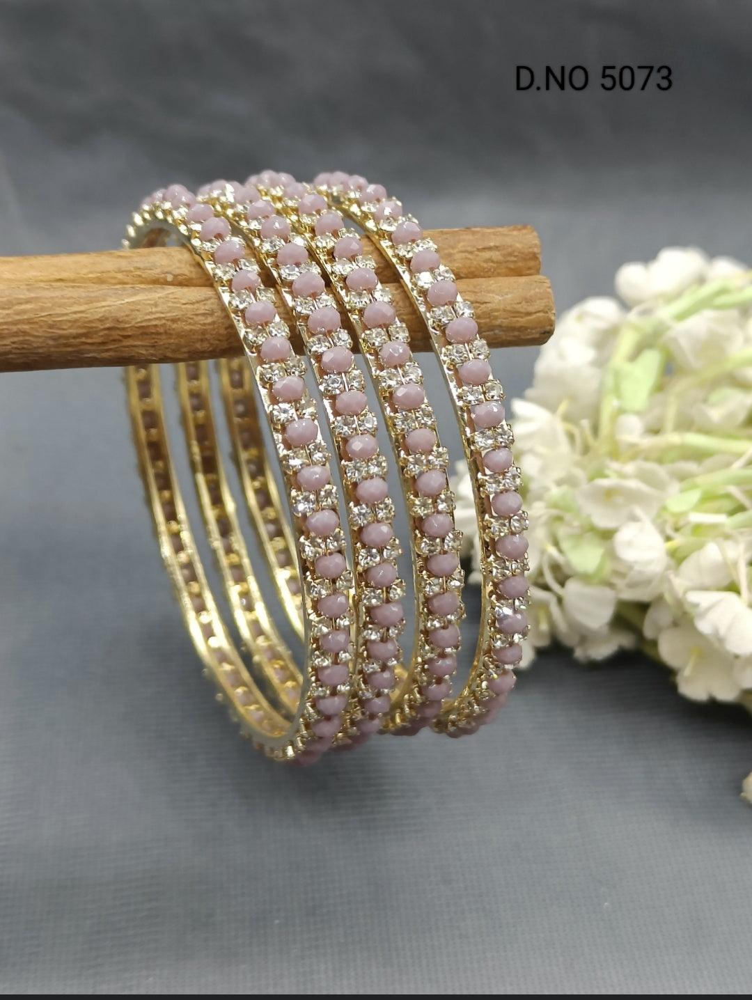 Stone Bangles golden Sku 5073 G3 - rchiecreation