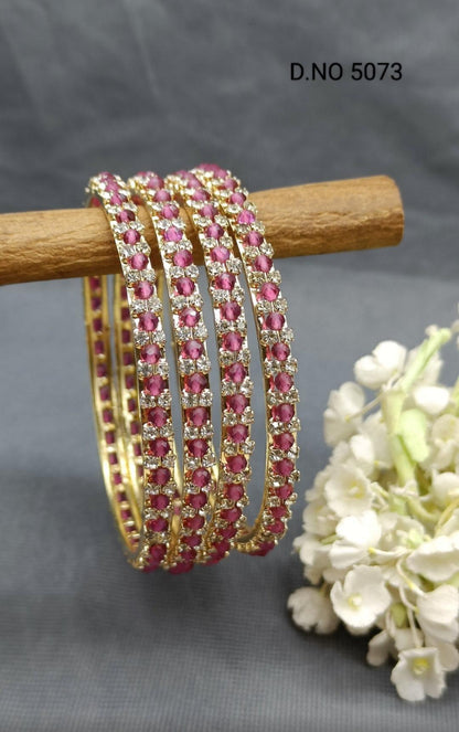 Stone Bangles golden Sku 5073 G3 - rchiecreation