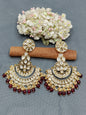 Tiyaani Kundan Earrings Sku-5266 D2 - rchiecreation