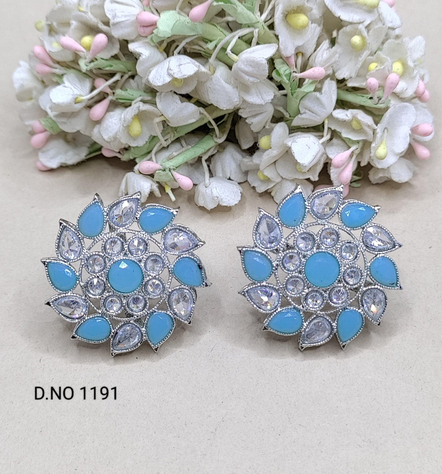 Tops And Stud Earring Rodium Sku-1191 E3 - rchiecreation