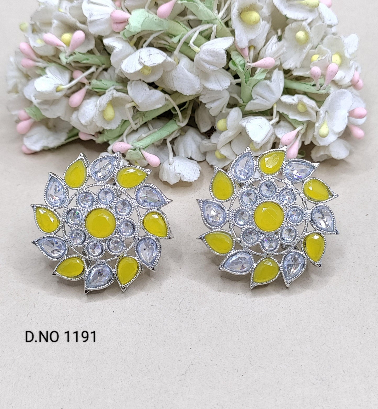 Tops And Stud Earring Rodium Sku-1191 E3 - rchiecreation