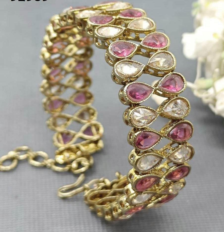 Women Polki Bracelet Sku 8489 E2 - rchiecreation