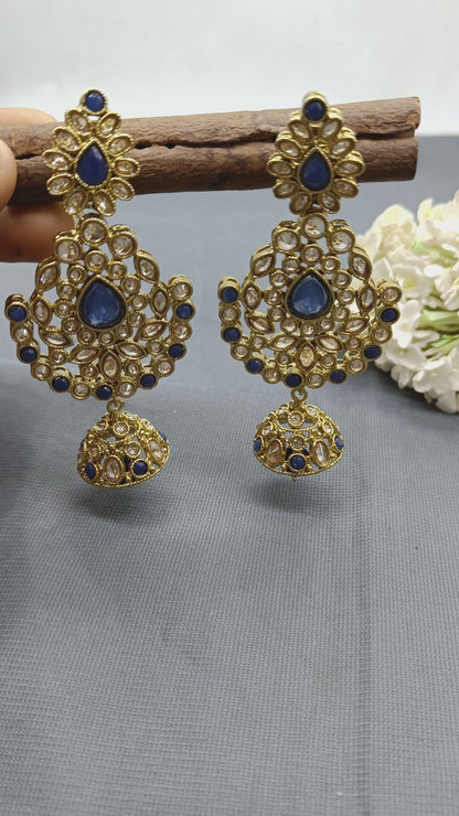 Polki Mehndi Earring Sku 420 A4