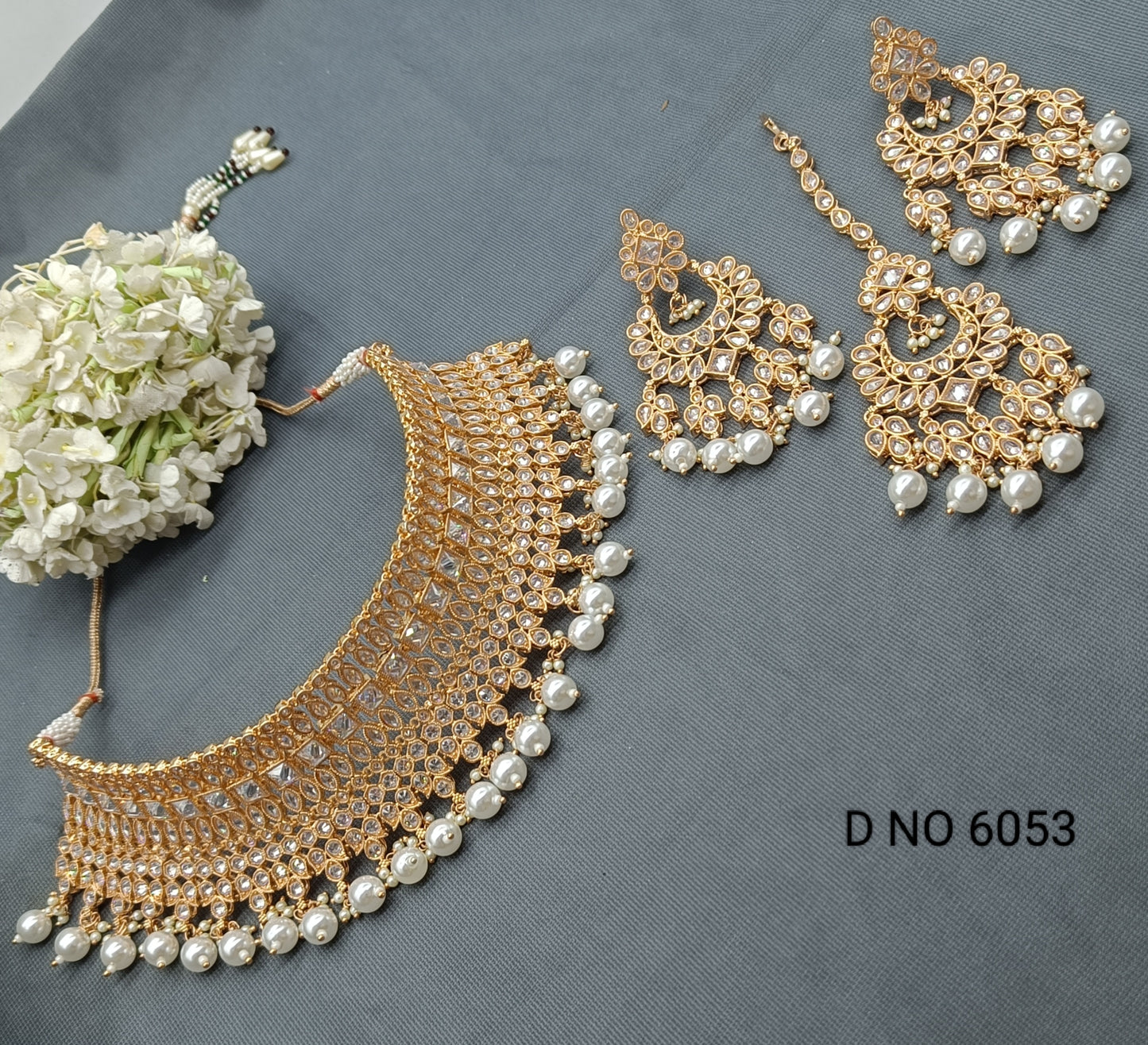 Rose Gold Bridal Necklace Sku-6053 B3