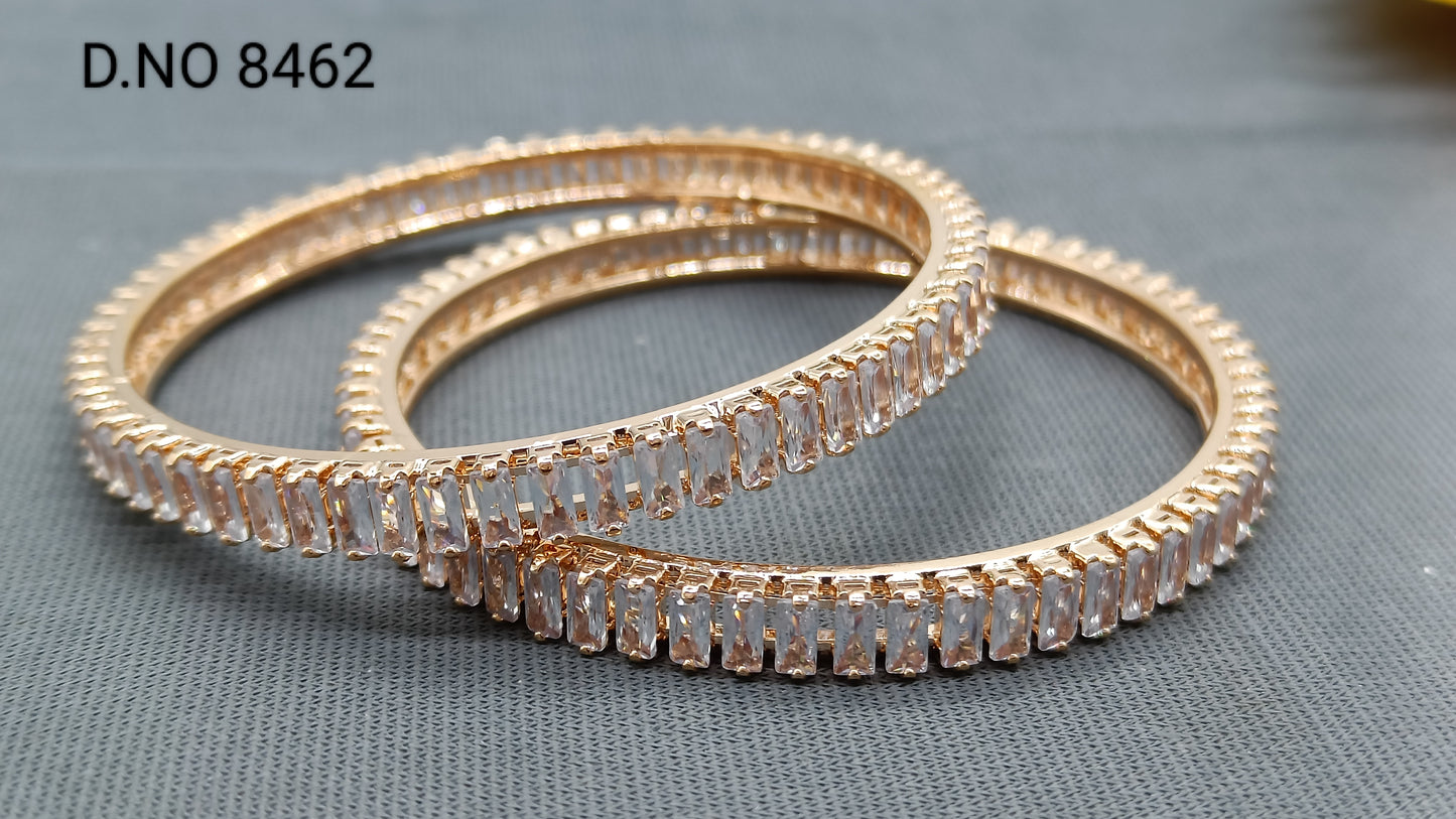 Cz ad Bangles Rosegold Sku-8462 C4