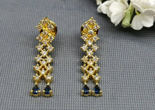American Diamond Earring golden-769 C1 - rchiecreation
