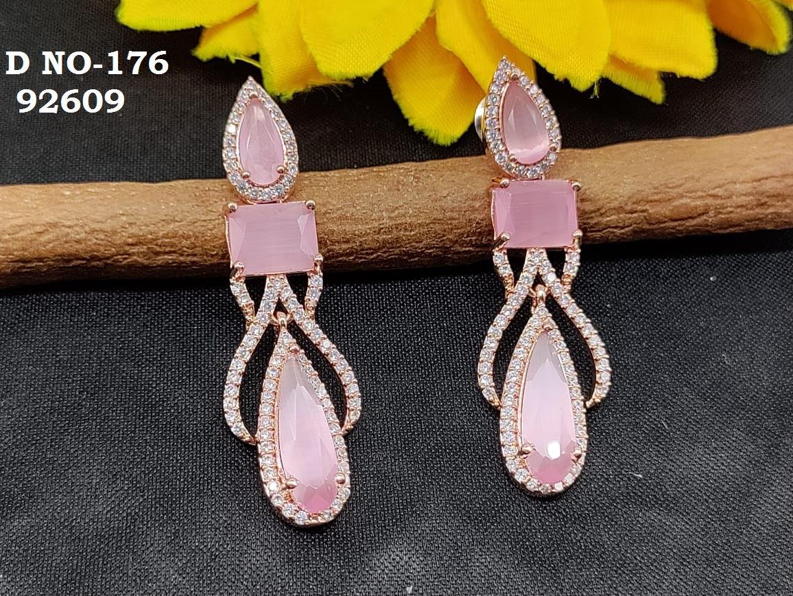 American Diamond Earring Rosegold 176 C1 - rchiecreation