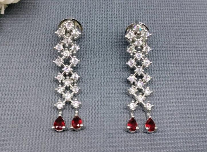 American Diamond Earring Sku-769 C1 - rchiecreation