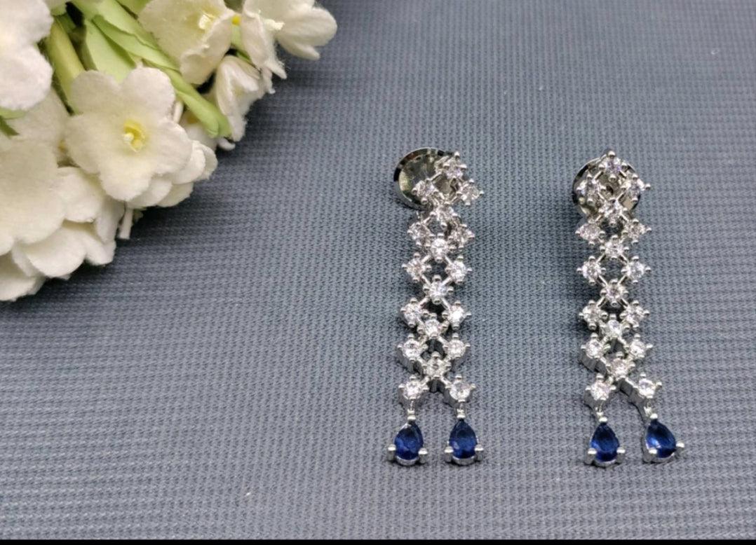 American Diamond Earring Sku-769 C1 - rchiecreation