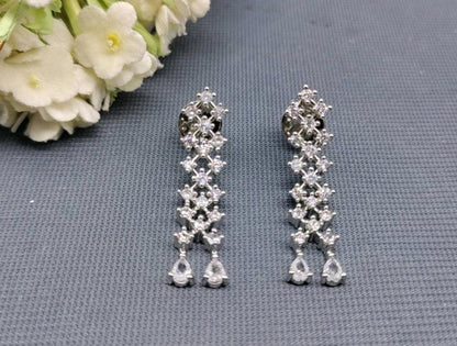 American Diamond Earring Sku-769 C1 - rchiecreation