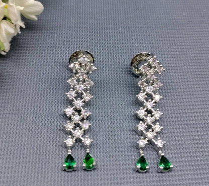 American Diamond Earring Sku-769 C1 - rchiecreation