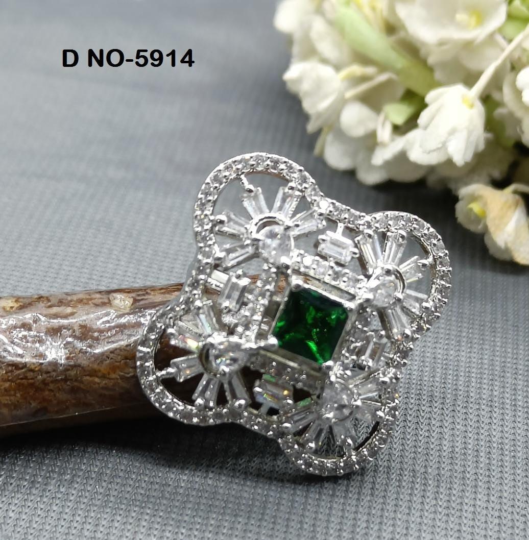 American Diamond Finger Ring Sku 5914 E-4 - rchiecreation