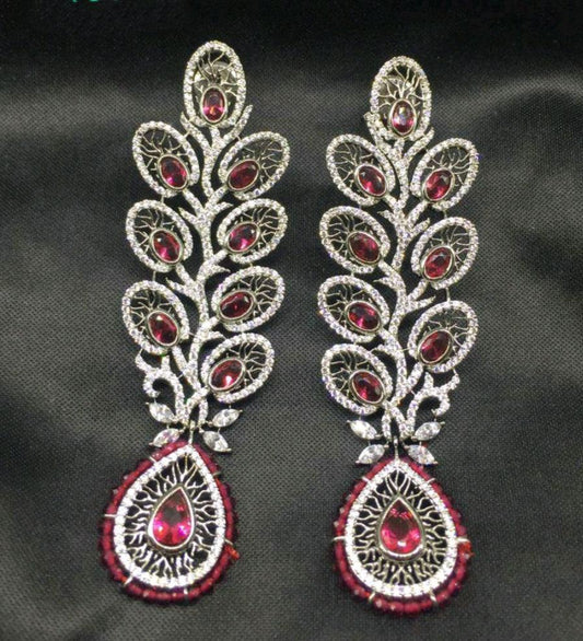 American Diamond Victorian Earrings-5316 C-1 - rchiecreation