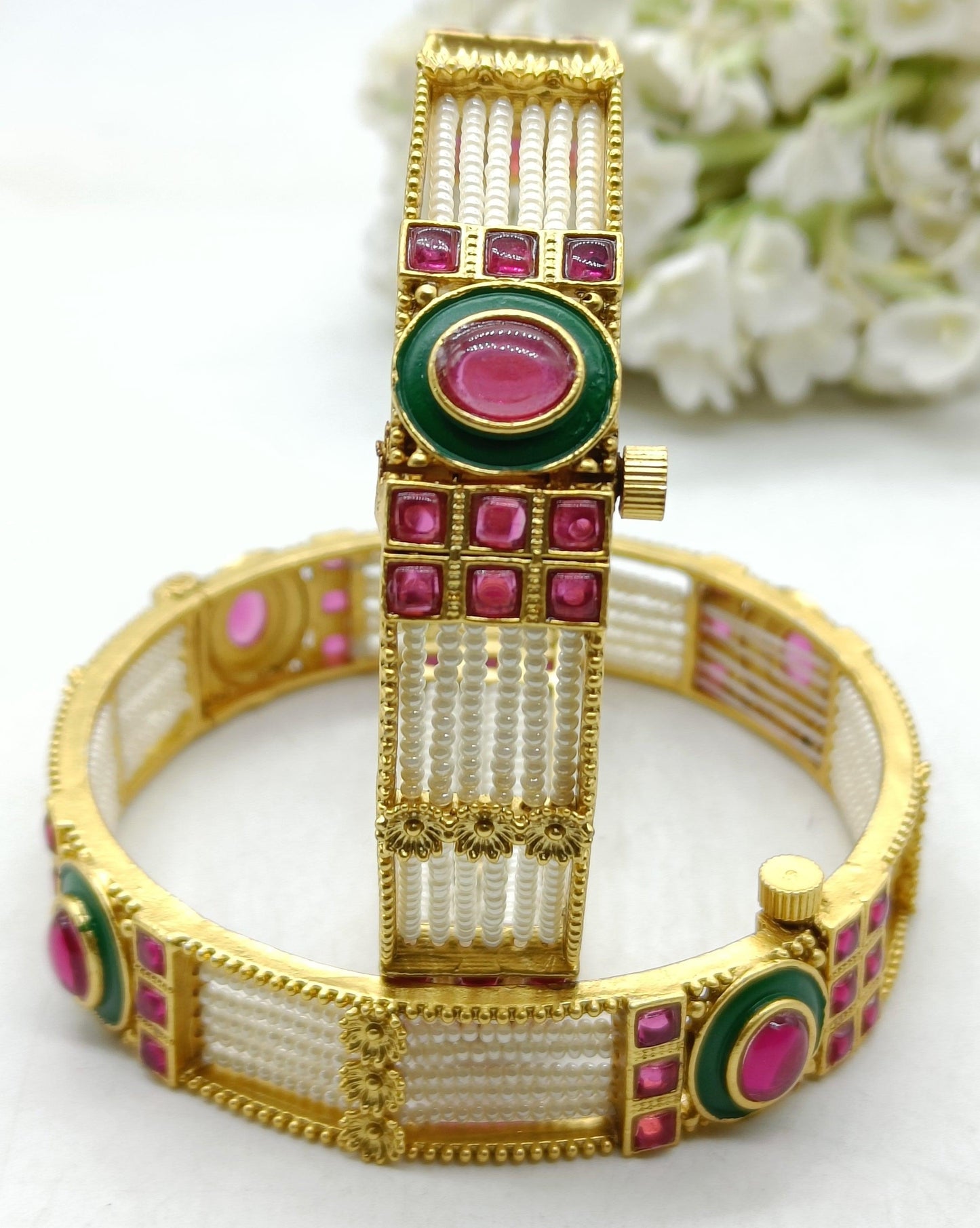 Antique Golden Bangles Sku 3064 D1 - rchiecreation