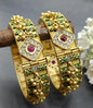 Antique Golden Bangles Sku 3075 D2 - rchiecreation