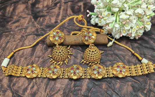 Antique Golden Necklace Set SET 5 - rchiecreation