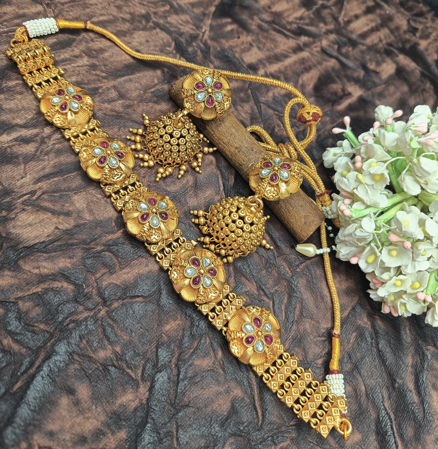 Antique Golden Necklace Set SET 5 - rchiecreation